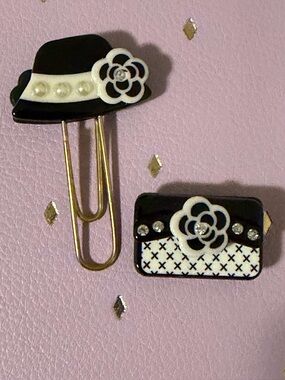 Handmade CC  paperclip and magnet set